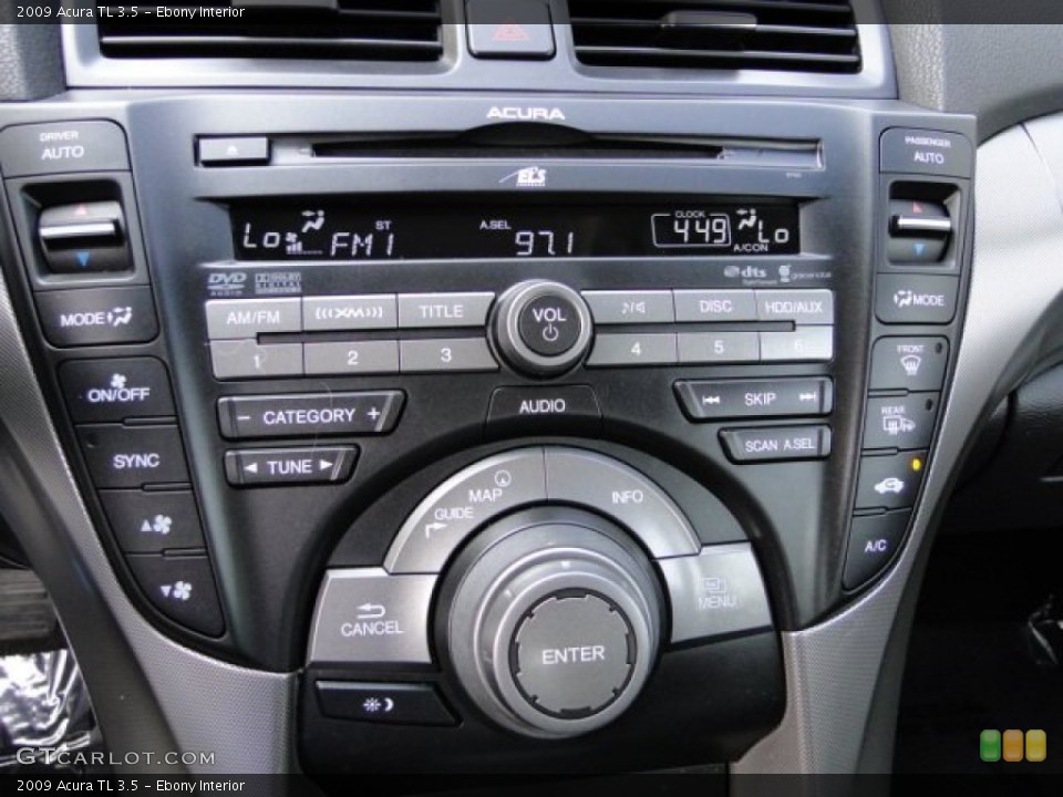 Ebony Interior Controls for the 2009 Acura TL 3.5 #92099705
