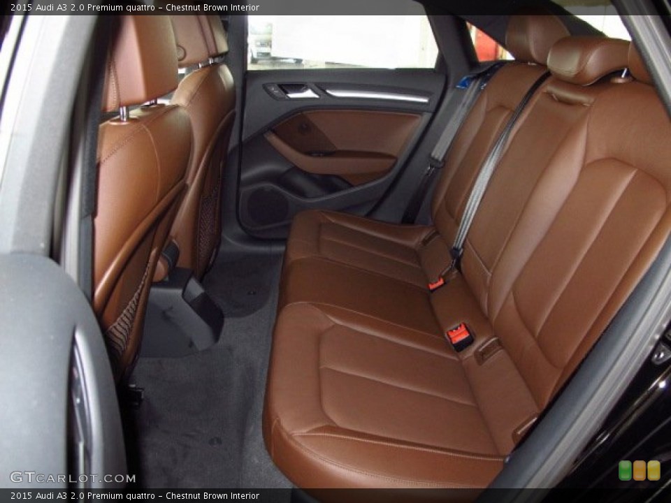 Chestnut Brown Interior Rear Seat for the 2015 Audi A3 2.0 Premium quattro #92112977