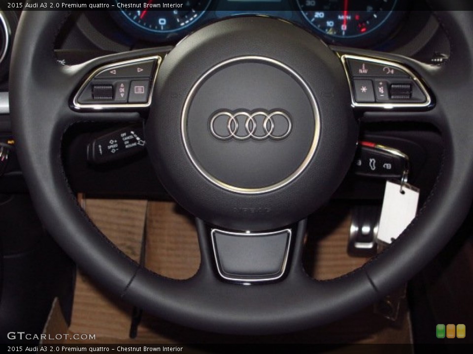 Chestnut Brown Interior Steering Wheel for the 2015 Audi A3 2.0 Premium quattro #92113099