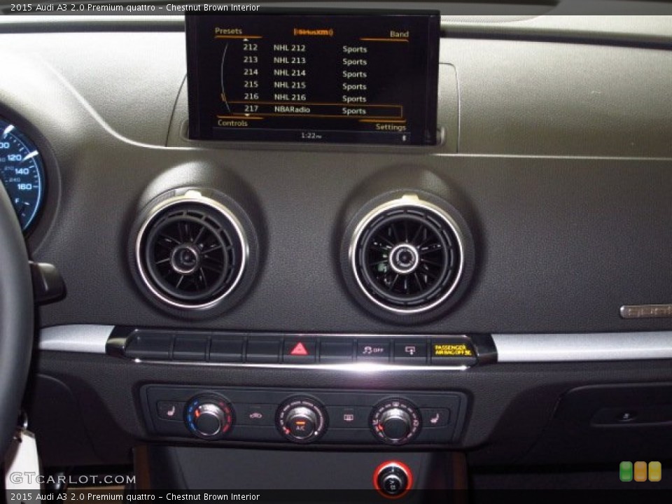 Chestnut Brown Interior Controls for the 2015 Audi A3 2.0 Premium quattro #92113169