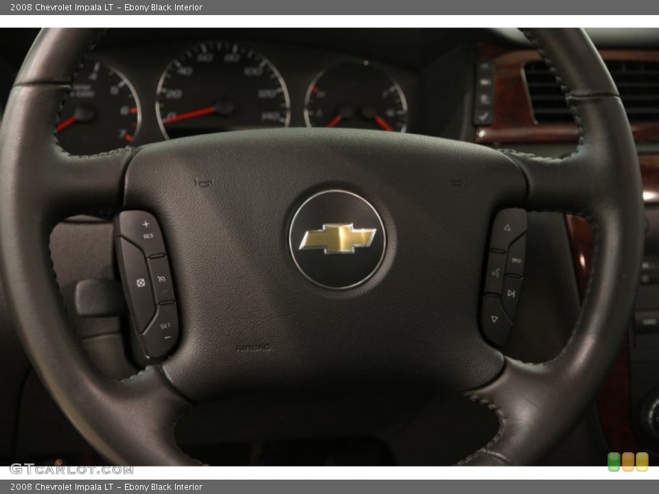 Ebony Black Interior Steering Wheel for the 2008 Chevrolet Impala LT #92114696