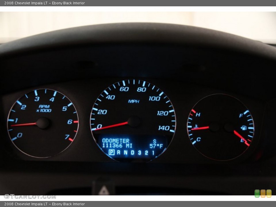 Ebony Black Interior Gauges for the 2008 Chevrolet Impala LT #92114717