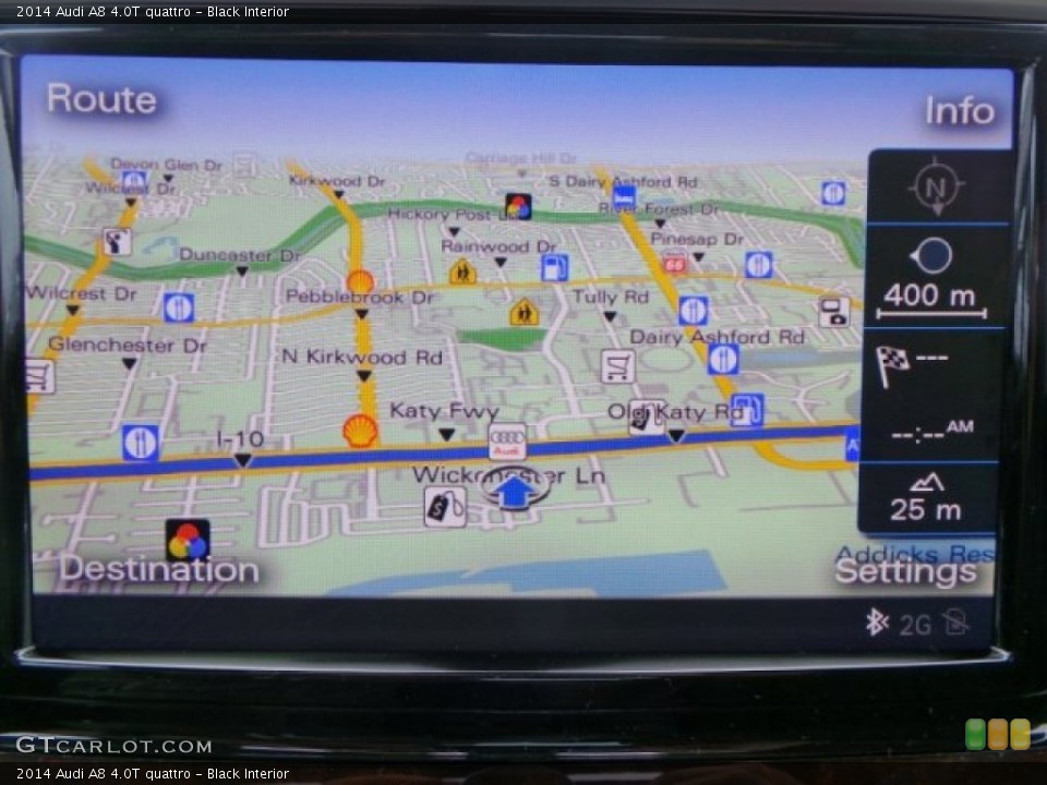 Black Interior Navigation for the 2014 Audi A8 4.0T quattro #92114948
