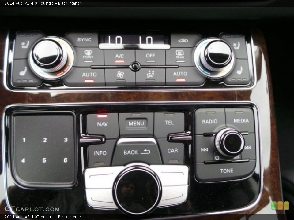 Black Interior Controls for the 2014 Audi A8 4.0T quattro #92115006