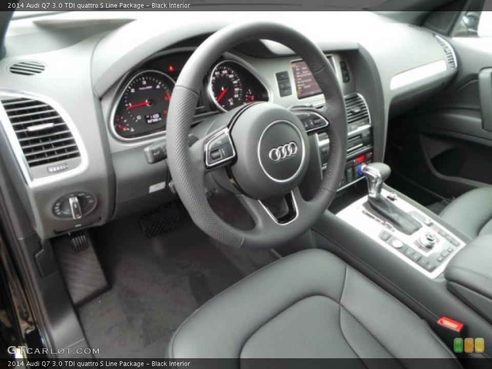 Black Interior Photo for the 2014 Audi Q7 3.0 TDI quattro S Line Package #92116328
