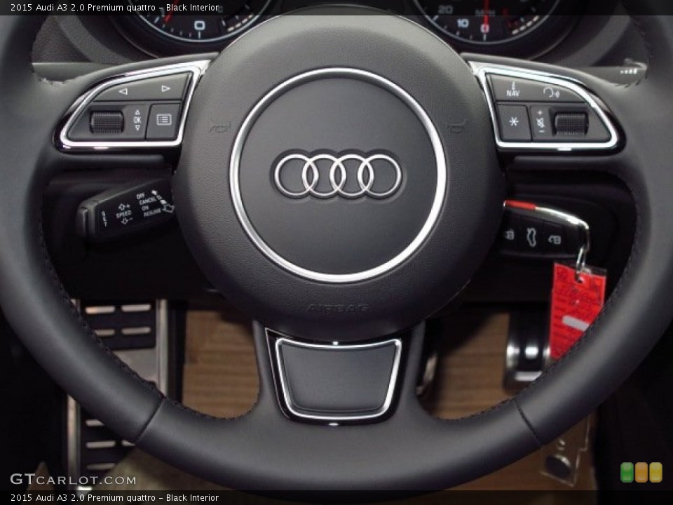Black Interior Steering Wheel for the 2015 Audi A3 2.0 Premium quattro #92116382