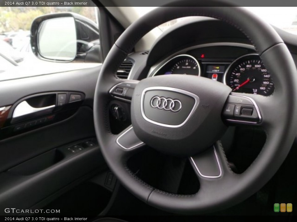 Black Interior Steering Wheel for the 2014 Audi Q7 3.0 TDI quattro #92118437