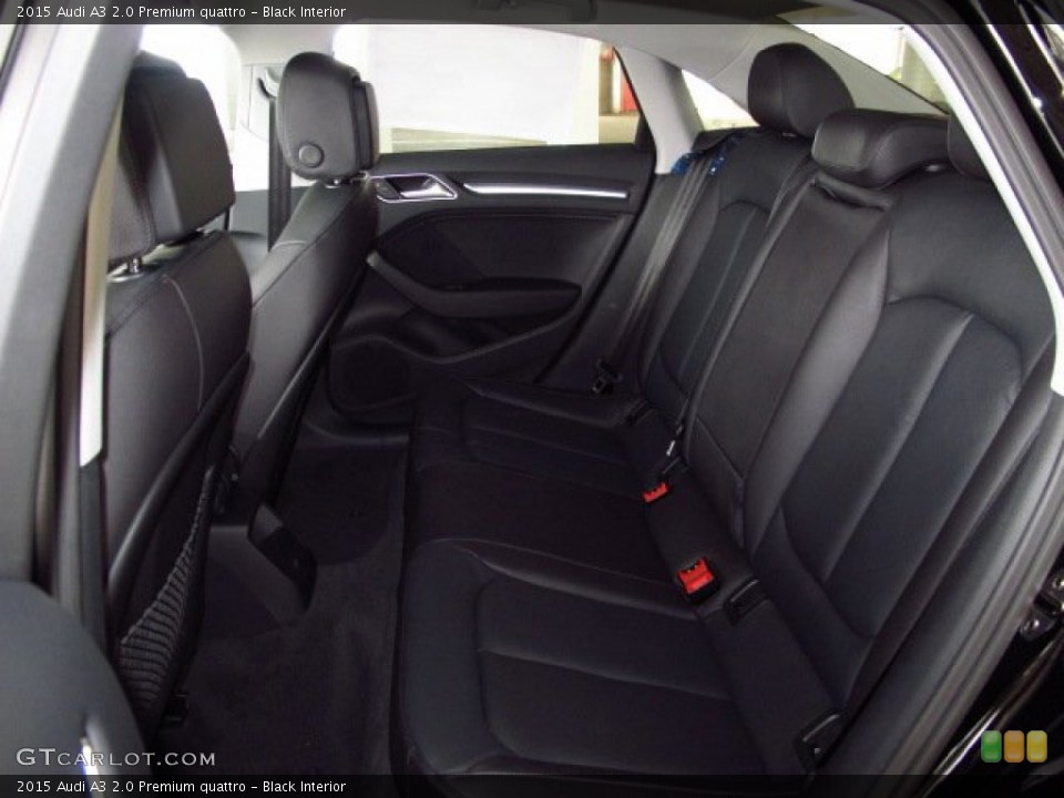 Black Interior Rear Seat for the 2015 Audi A3 2.0 Premium quattro #92122100