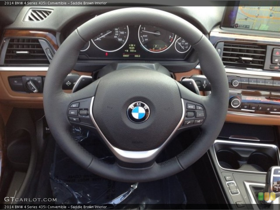 Saddle Brown Interior Steering Wheel for the 2014 BMW 4 Series 435i Convertible #92123328