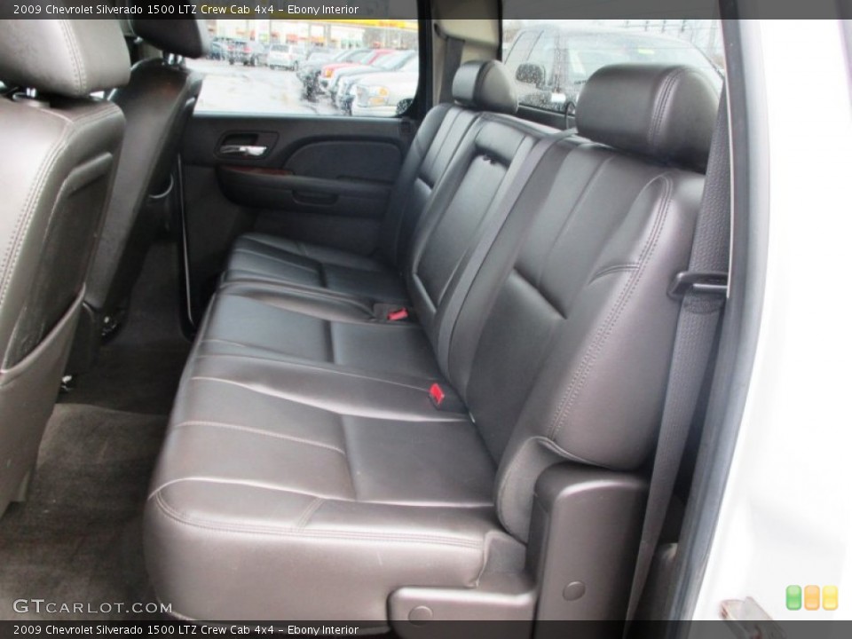 Ebony Interior Rear Seat for the 2009 Chevrolet Silverado 1500 LTZ Crew Cab 4x4 #92126525