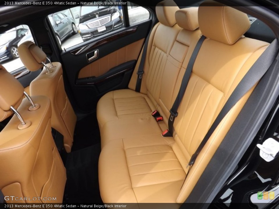 Natural Beige/Black Interior Rear Seat for the 2013 Mercedes-Benz E 350 4Matic Sedan #92126837
