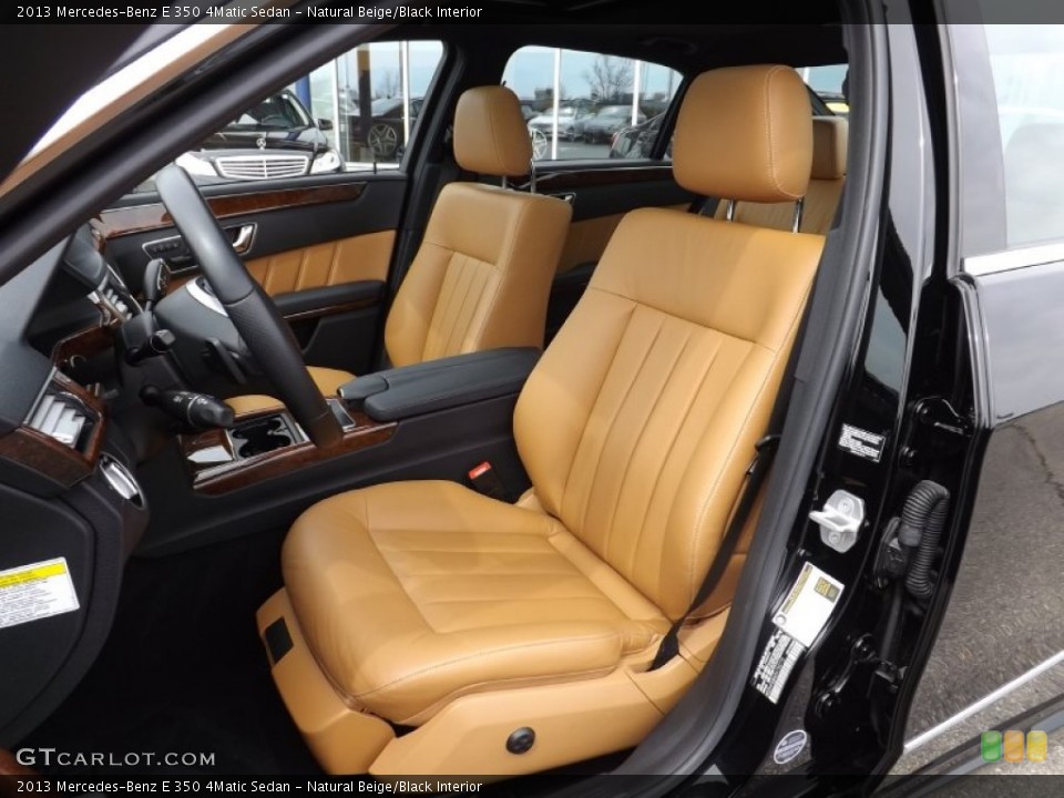 Natural Beige/Black Interior Front Seat for the 2013 Mercedes-Benz E 350 4Matic Sedan #92127056