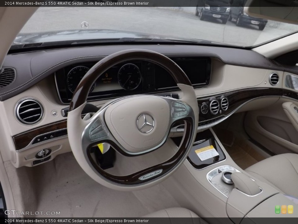 Silk Beige/Espresso Brown Interior Photo for the 2014 Mercedes-Benz S 550 4MATIC Sedan #92128187