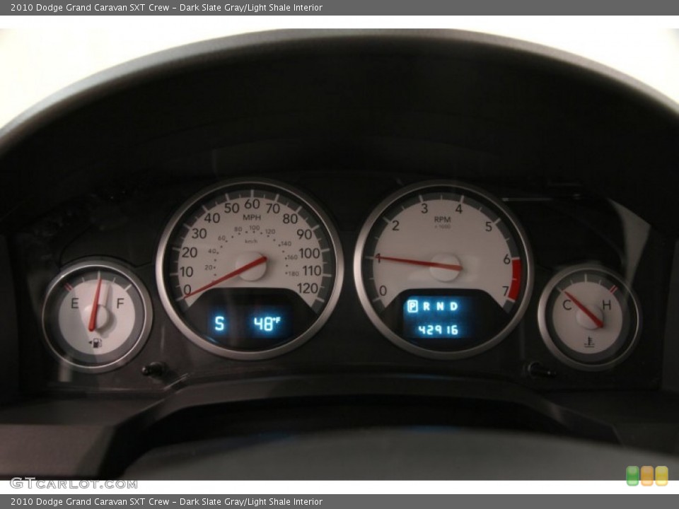 Dark Slate Gray/Light Shale Interior Gauges for the 2010 Dodge Grand Caravan SXT Crew #92130137