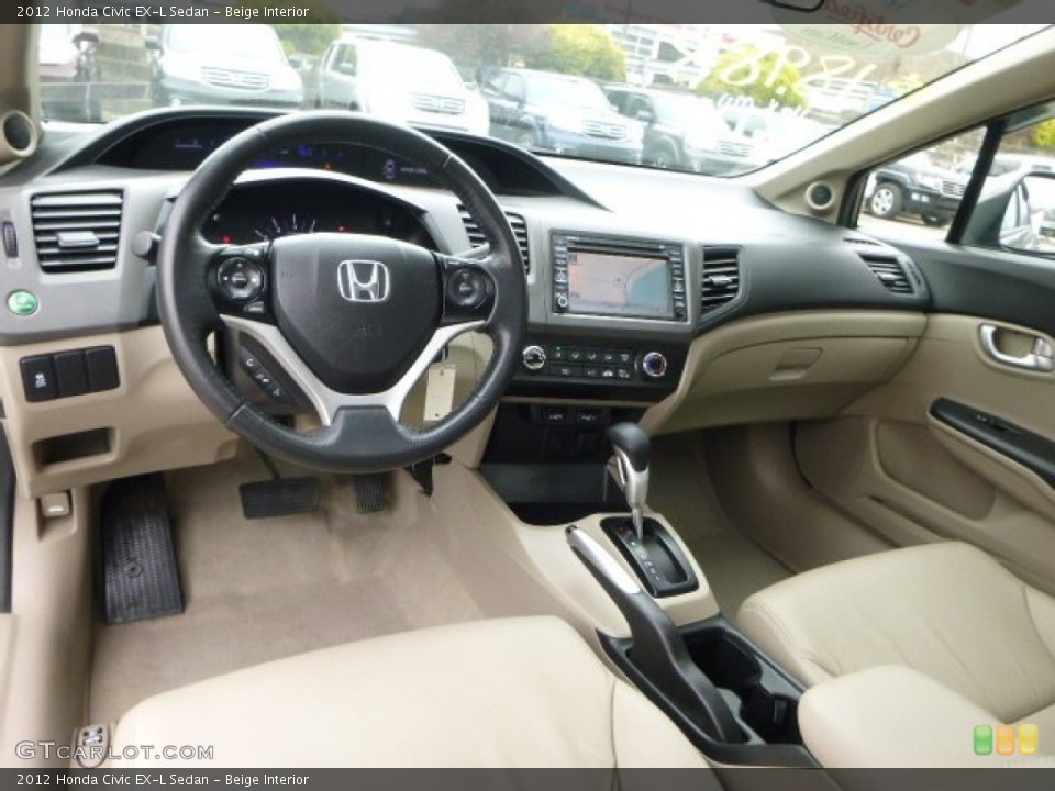 Beige Interior Photo for the 2012 Honda Civic EX-L Sedan #92148664