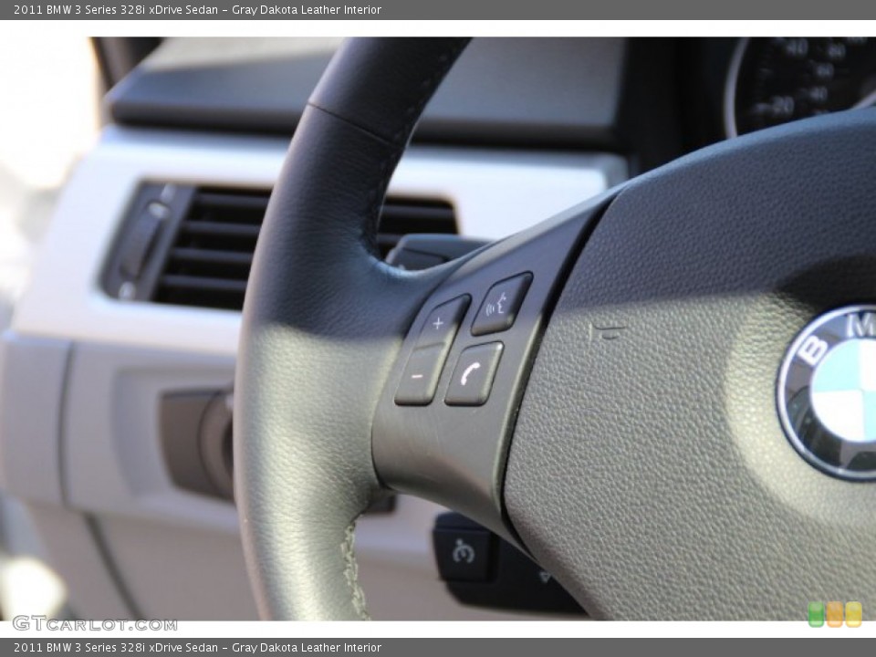 Gray Dakota Leather Interior Controls for the 2011 BMW 3 Series 328i xDrive Sedan #92158726