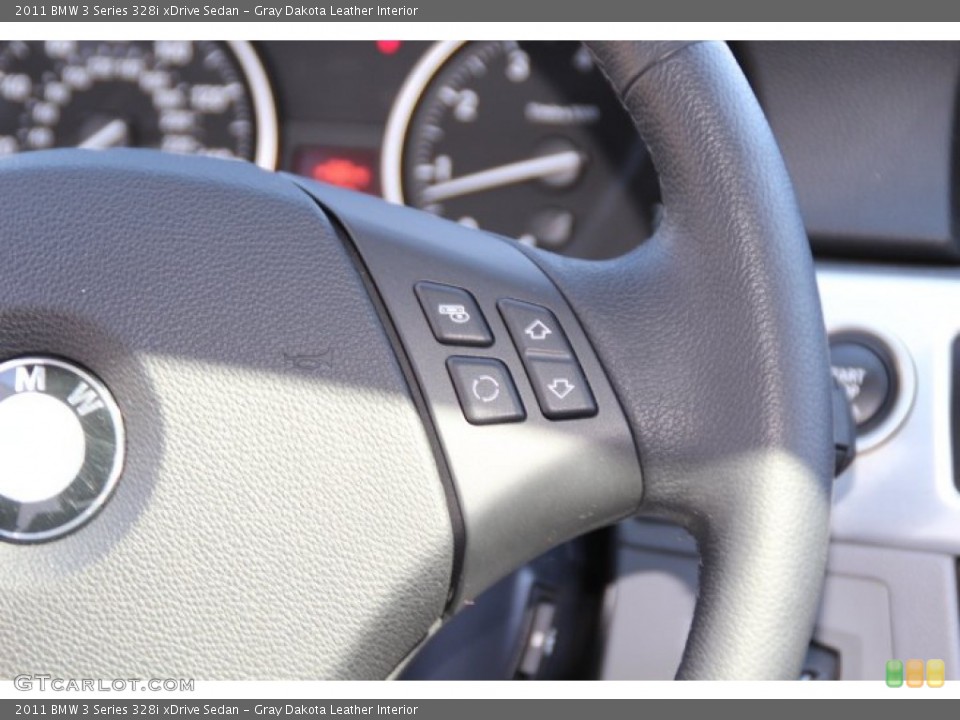 Gray Dakota Leather Interior Controls for the 2011 BMW 3 Series 328i xDrive Sedan #92158747