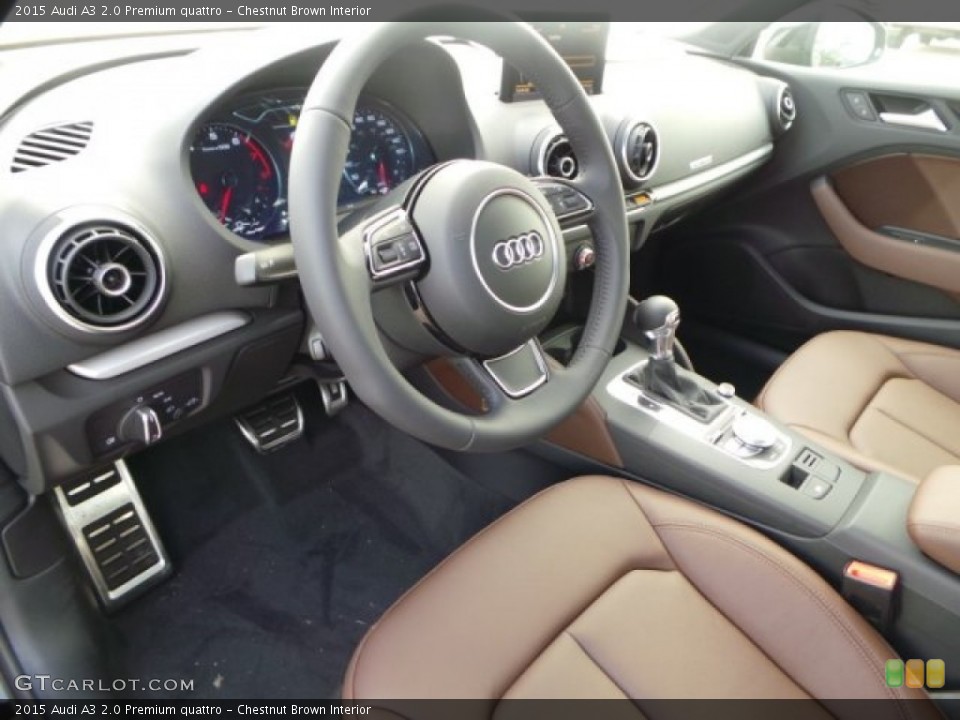 Chestnut Brown Interior Photo for the 2015 Audi A3 2.0 Premium quattro #92170282