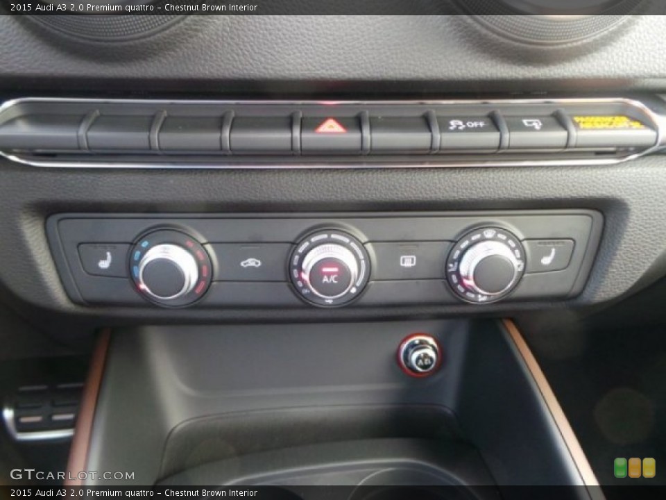 Chestnut Brown Interior Controls for the 2015 Audi A3 2.0 Premium quattro #92170444