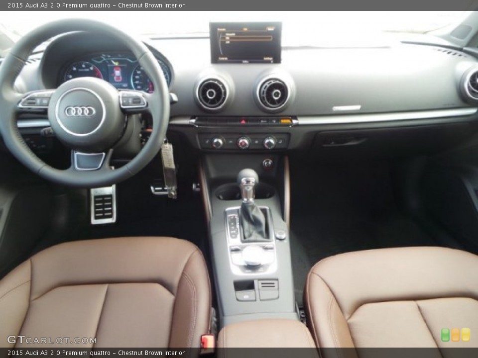 Chestnut Brown Interior Dashboard for the 2015 Audi A3 2.0 Premium quattro #92170567