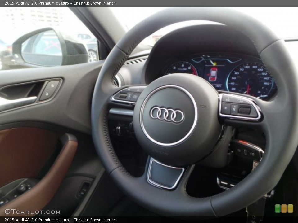 Chestnut Brown Interior Steering Wheel for the 2015 Audi A3 2.0 Premium quattro #92170589
