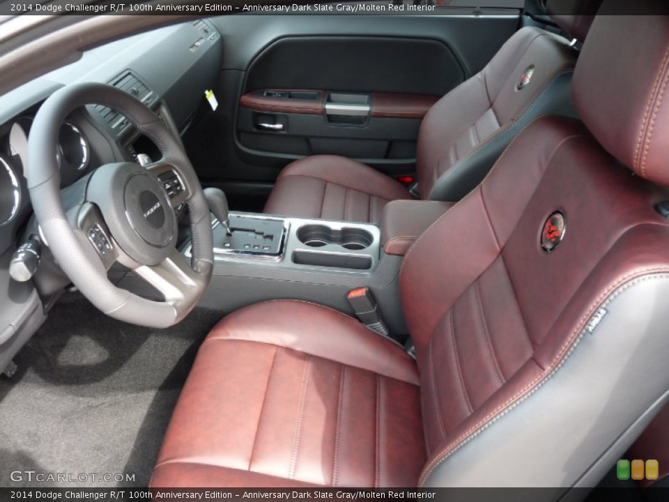 Anniversary Dark Slate Gray/Molten Red Interior Photo for the 2014 Dodge Challenger R/T 100th Anniversary Edition #92170918