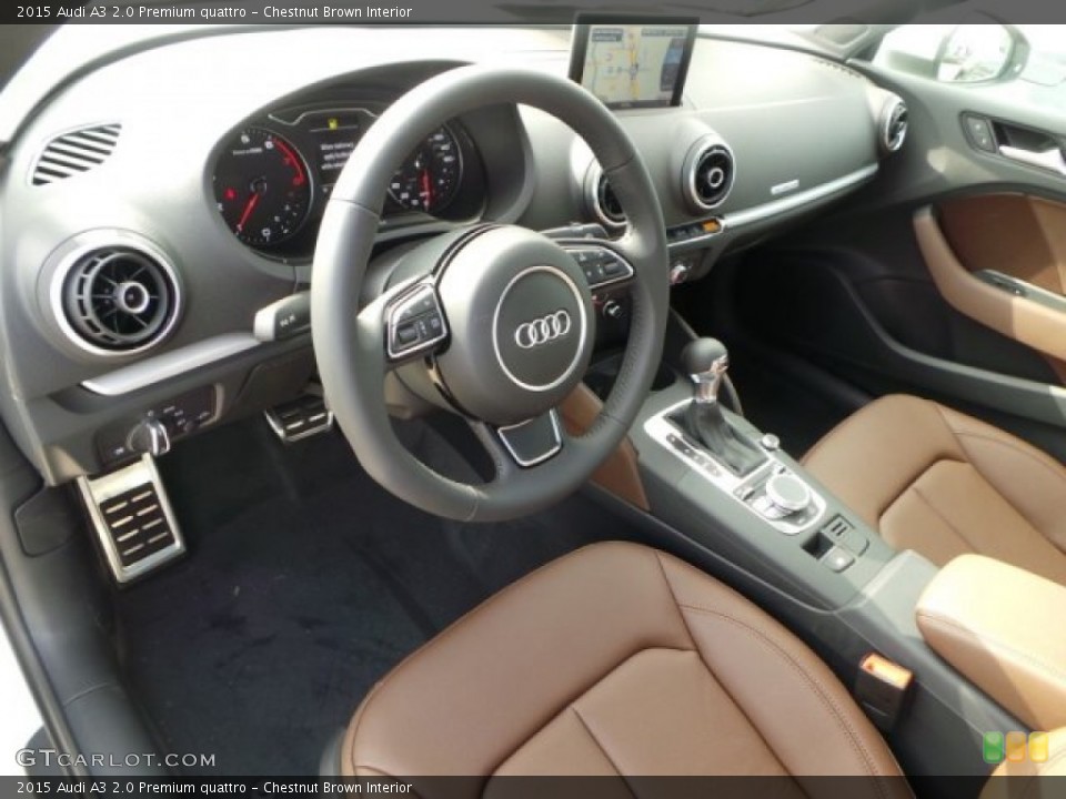 Chestnut Brown Interior Photo for the 2015 Audi A3 2.0 Premium quattro #92170934