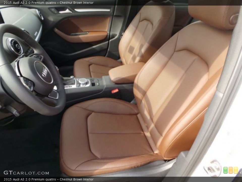 Chestnut Brown Interior Front Seat for the 2015 Audi A3 2.0 Premium quattro #92170957