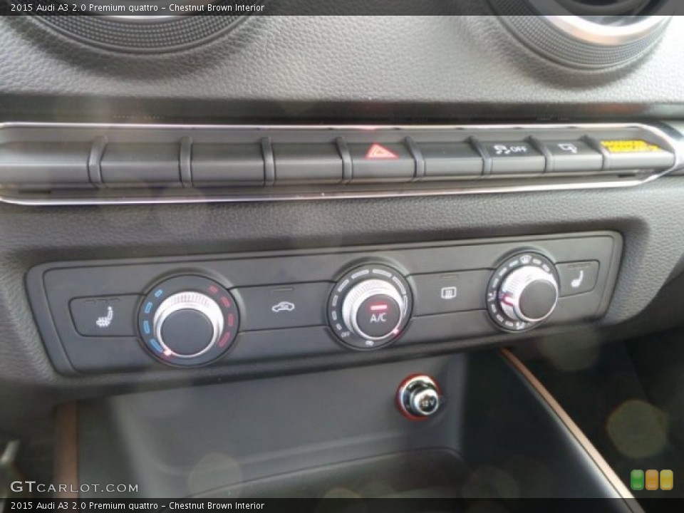 Chestnut Brown Interior Controls for the 2015 Audi A3 2.0 Premium quattro #92171113
