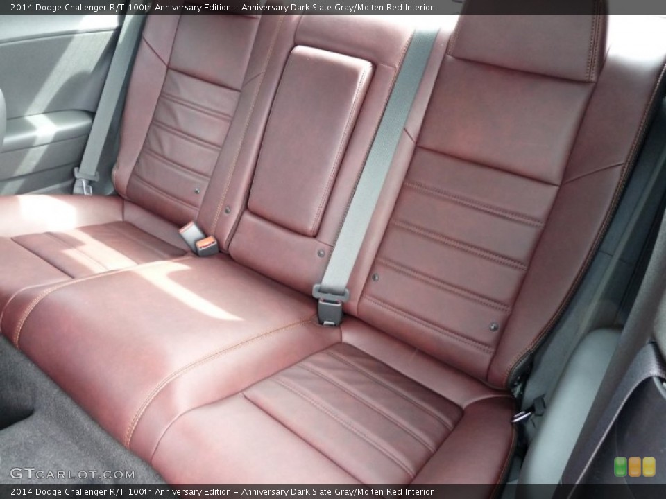 Anniversary Dark Slate Gray/Molten Red Interior Rear Seat for the 2014 Dodge Challenger R/T 100th Anniversary Edition #92171140