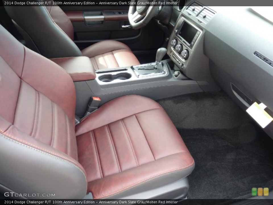 Anniversary Dark Slate Gray/Molten Red 2014 Dodge Challenger Interiors