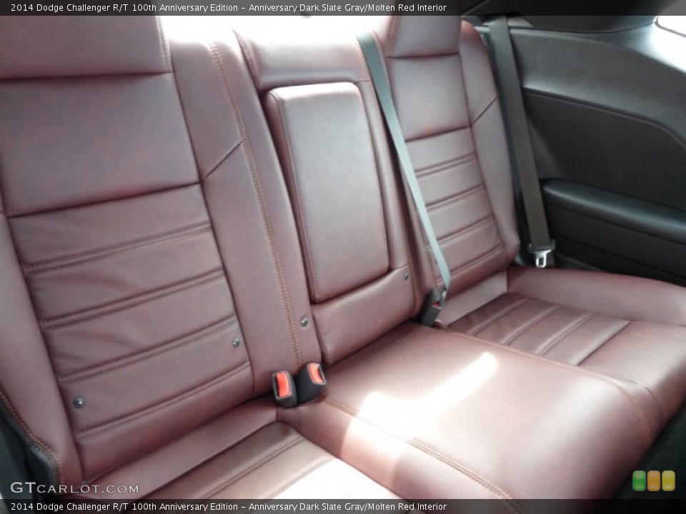 Anniversary Dark Slate Gray/Molten Red Interior Rear Seat for the 2014 Dodge Challenger R/T 100th Anniversary Edition #92171245