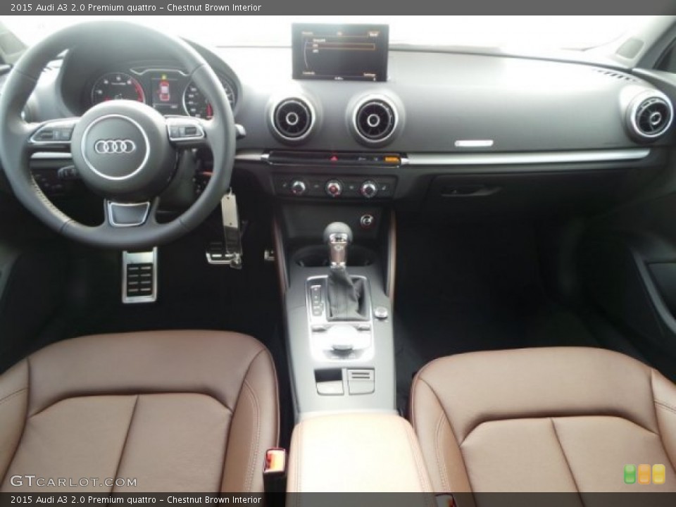 Chestnut Brown Interior Dashboard for the 2015 Audi A3 2.0 Premium quattro #92171266