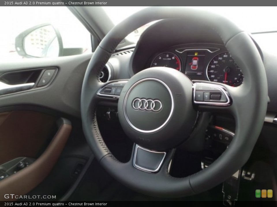 Chestnut Brown Interior Steering Wheel for the 2015 Audi A3 2.0 Premium quattro #92171287