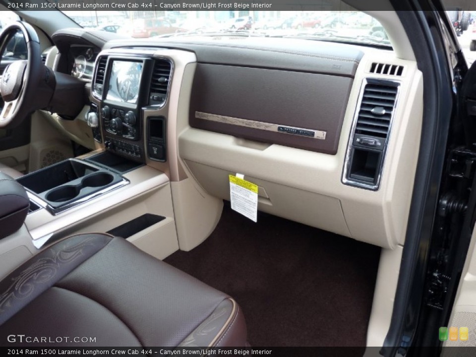 Canyon Brown/Light Frost Beige Interior Dashboard for the 2014 Ram 1500 Laramie Longhorn Crew Cab 4x4 #92172859