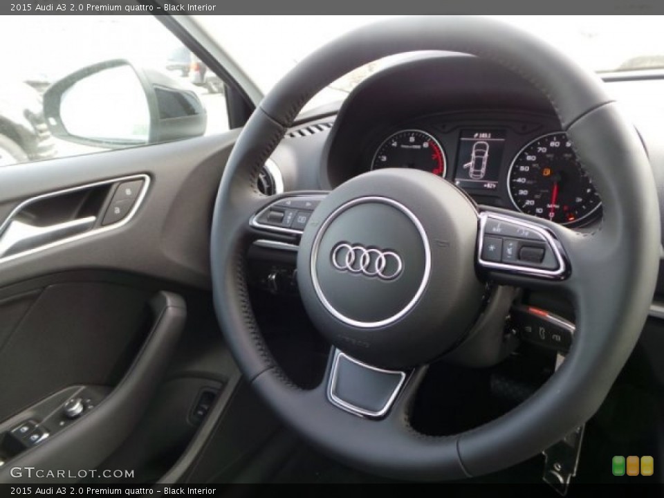 Black Interior Steering Wheel for the 2015 Audi A3 2.0 Premium quattro #92178733