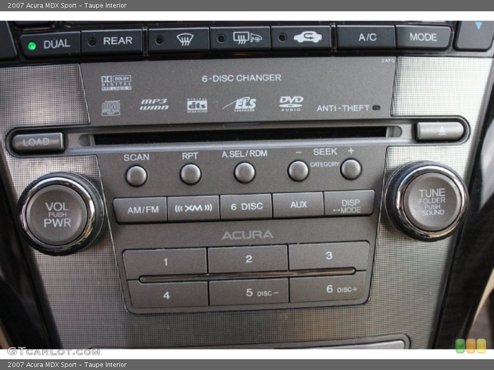 Taupe Interior Controls for the 2007 Acura MDX Sport #92181898