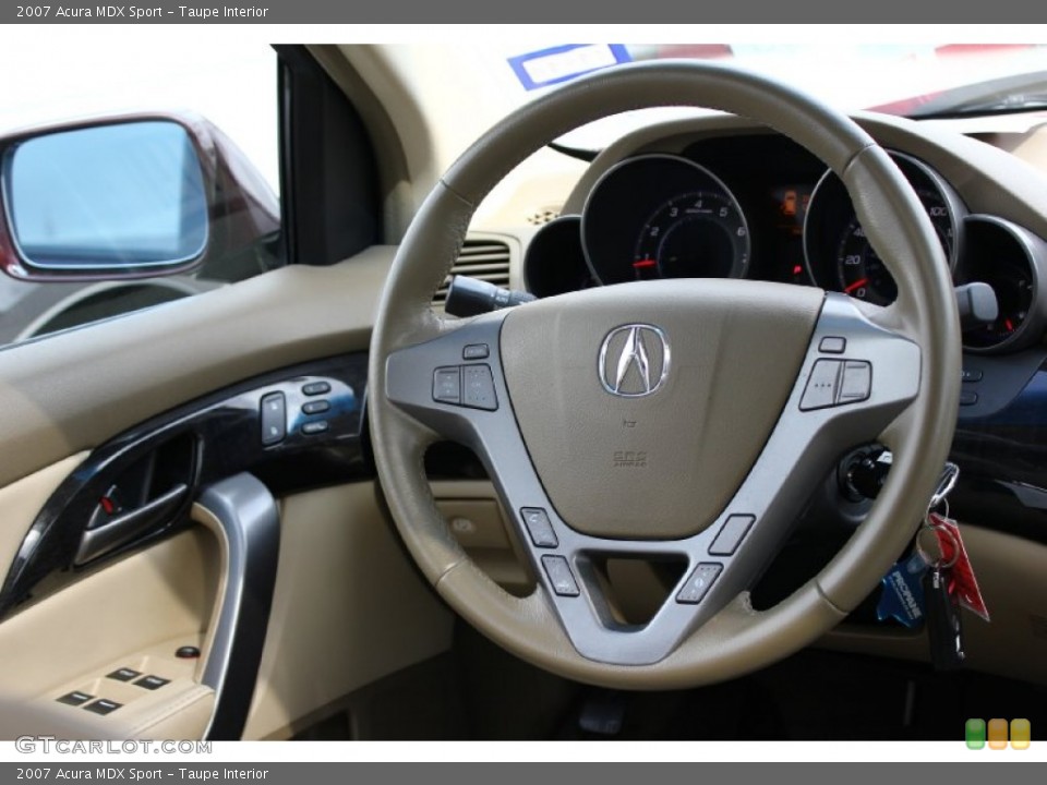 Taupe Interior Steering Wheel for the 2007 Acura MDX Sport #92182195