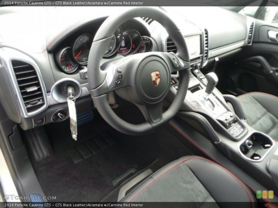 GTS Black Leather/Alcantara w/Carmine Red Interior Photo for the 2014 Porsche Cayenne GTS #92182255