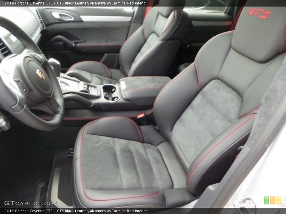 GTS Black Leather/Alcantara w/Carmine Red Interior Front Seat for the 2014 Porsche Cayenne GTS #92182267
