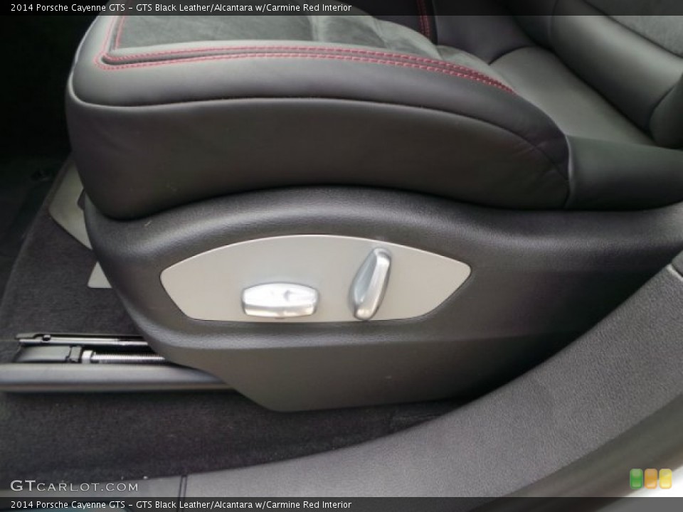GTS Black Leather/Alcantara w/Carmine Red 2014 Porsche Cayenne Interiors