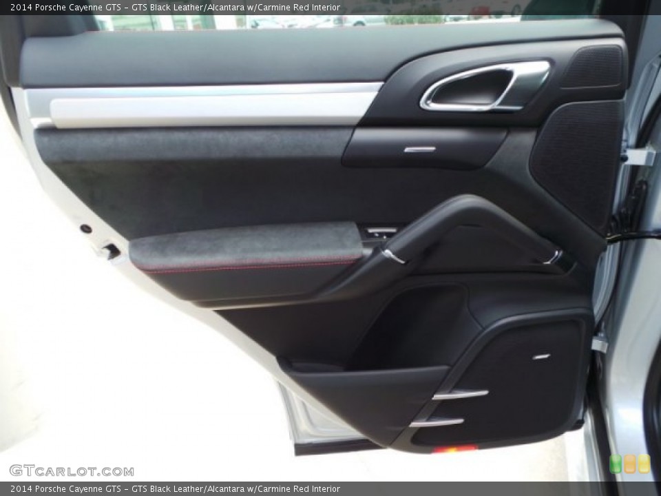 GTS Black Leather/Alcantara w/Carmine Red Interior Door Panel for the 2014 Porsche Cayenne GTS #92182441