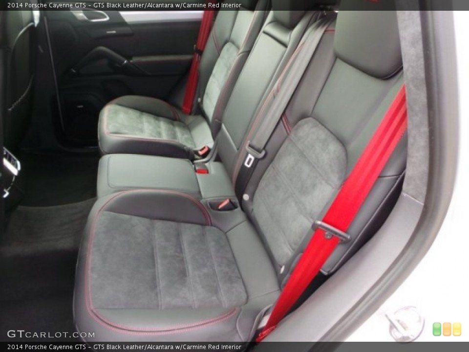 GTS Black Leather/Alcantara w/Carmine Red Interior Rear Seat for the 2014 Porsche Cayenne GTS #92182471