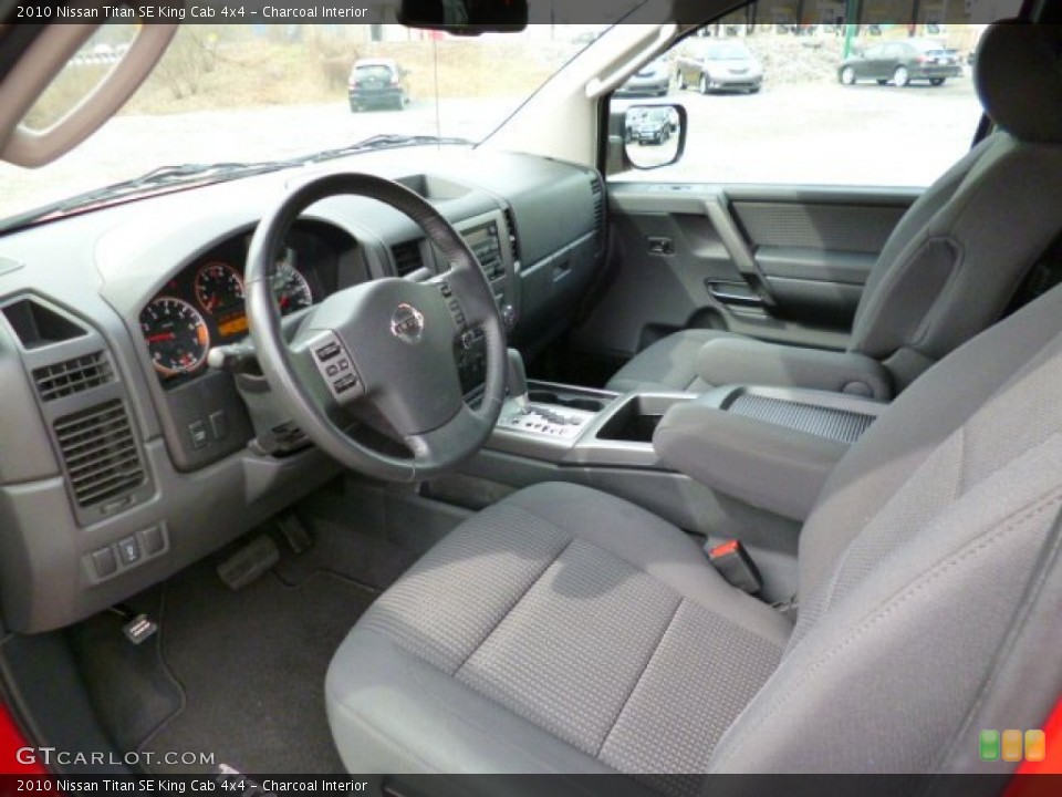 Charcoal Interior Prime Interior for the 2010 Nissan Titan SE King Cab 4x4 #92189814