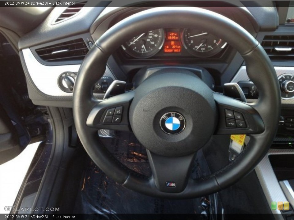 Black Interior Steering Wheel for the 2012 BMW Z4 sDrive28i #92190631