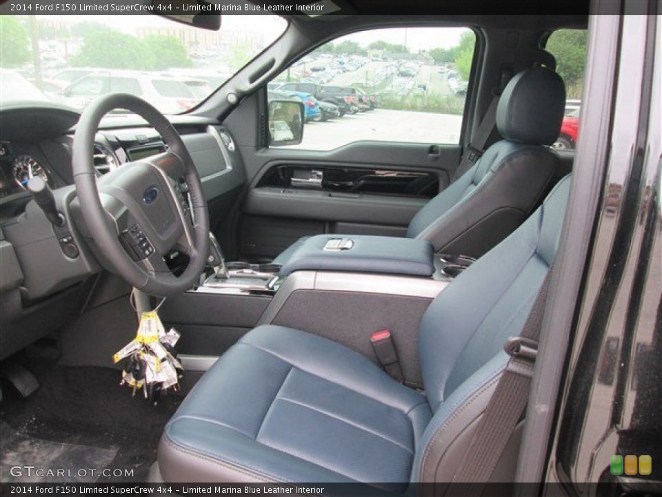 Limited Marina Blue Leather Interior Photo for the 2014 Ford F150 Limited SuperCrew 4x4 #92197597