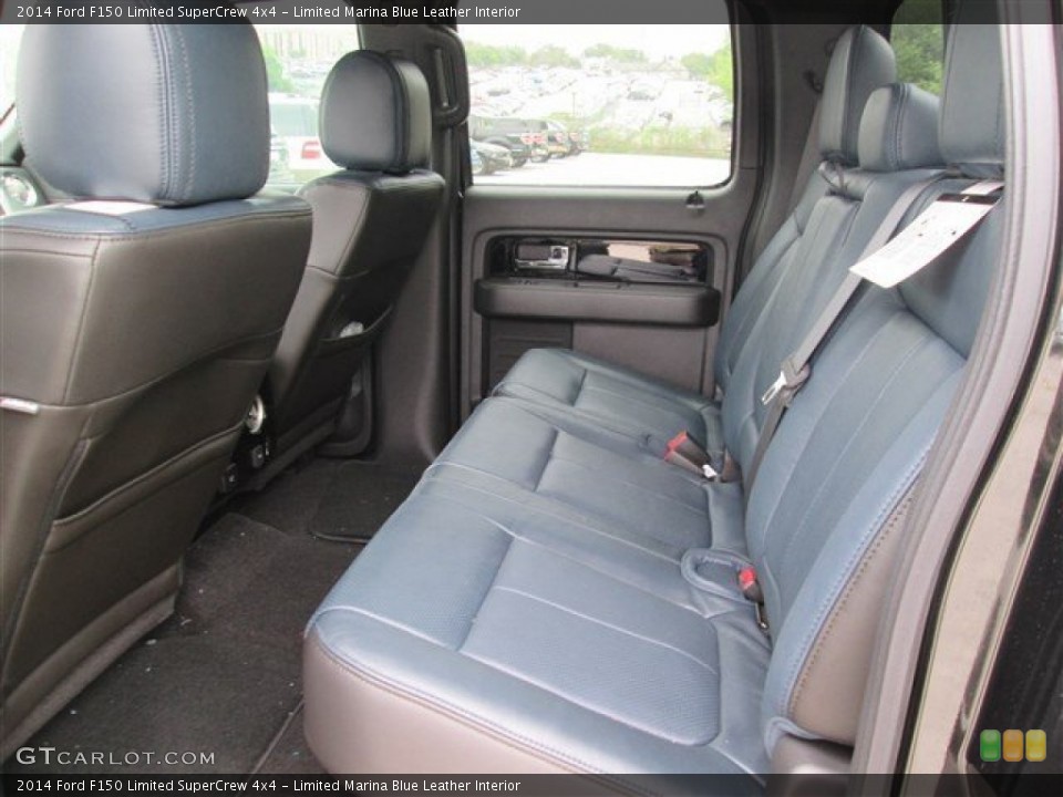 Limited Marina Blue Leather Interior Rear Seat for the 2014 Ford F150 Limited SuperCrew 4x4 #92197621