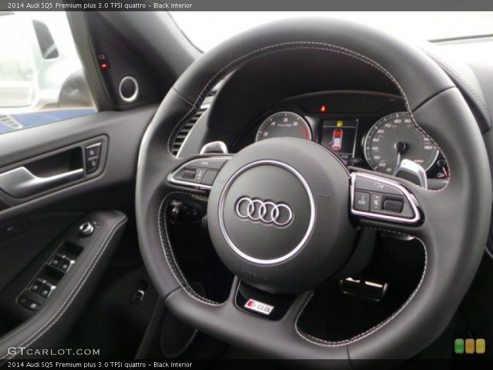 Black Interior Steering Wheel for the 2014 Audi SQ5 Premium plus 3.0 TFSI quattro #92198812