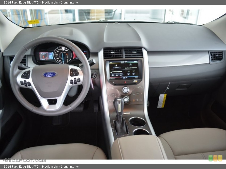 Medium Light Stone Interior Dashboard for the 2014 Ford Edge SEL AWD #92210809