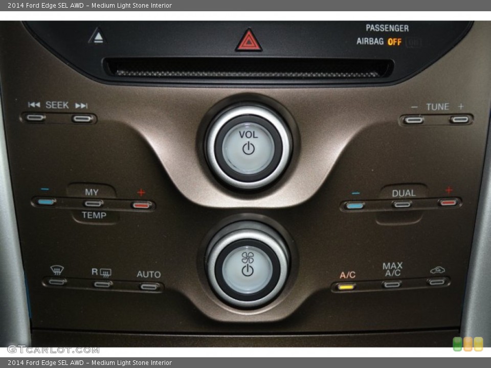 Medium Light Stone Interior Controls for the 2014 Ford Edge SEL AWD #92210941